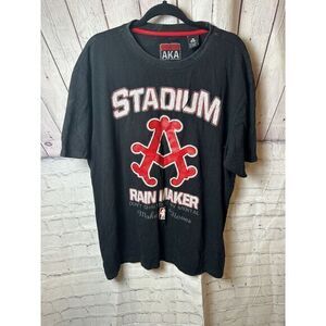 AKA Stadium Run Walker‎ Black Athletic T-Shirt with Red Logo Large